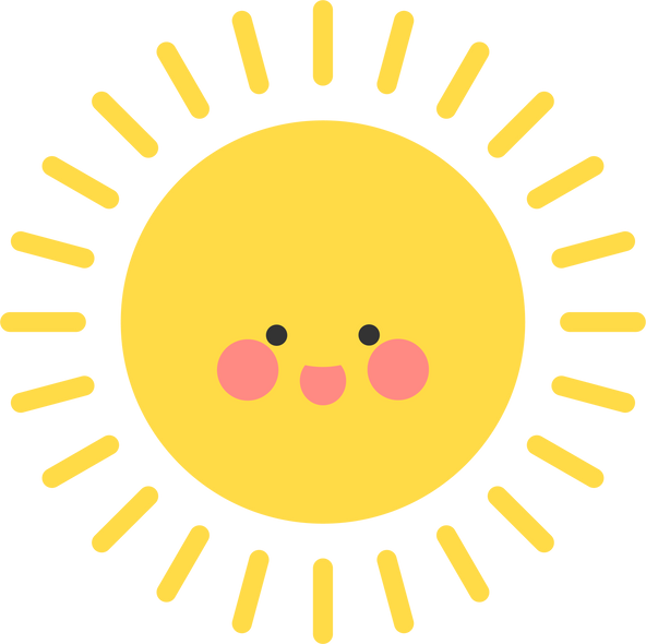 Bright Sun Cartoon Illustration